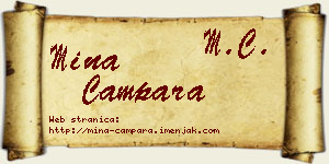 Mina Čampara vizit kartica